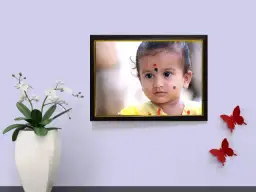 A4 Gold LIne Brown Photo Frame